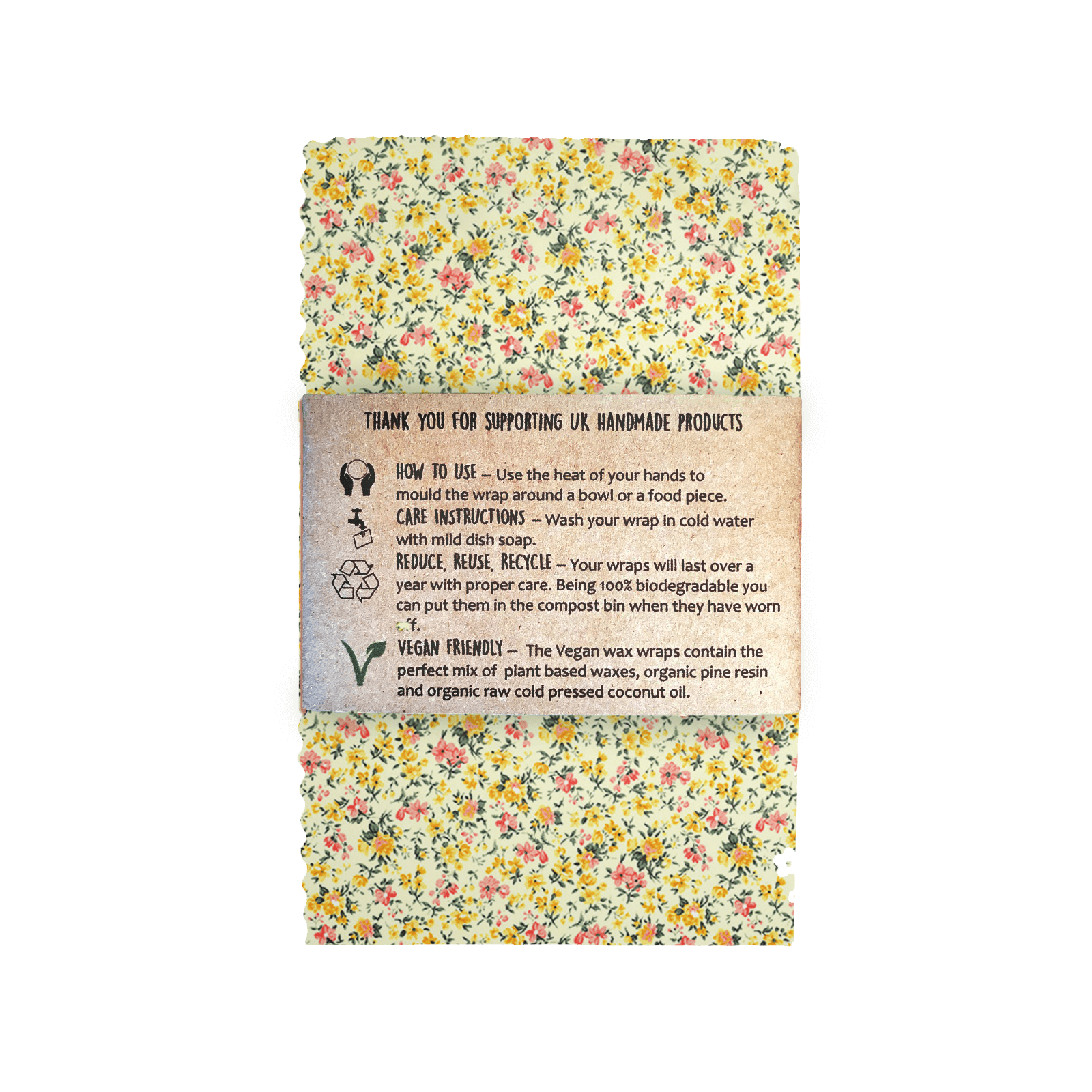 Wielorazowe wegańskie ekologiczne owijki do żywności (4 szt. w zestawie)-3