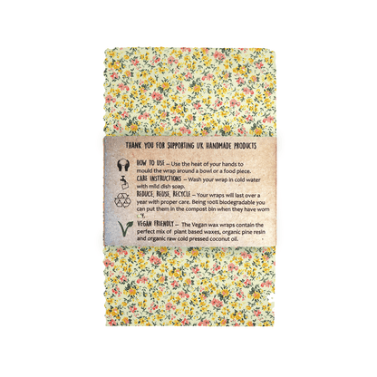 Wielorazowe wegańskie ekologiczne owijki do żywności (4 szt. w zestawie)-3