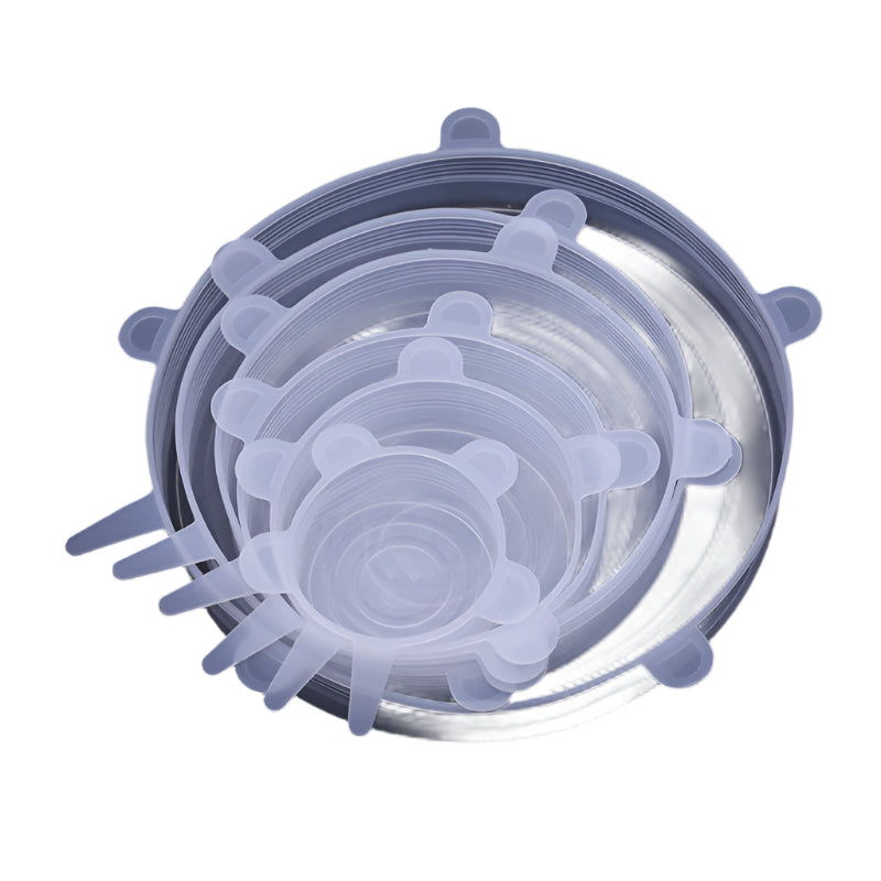 6pcs Silicone Stretch Lids for Food Storage-0